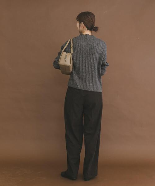 ITEMS URBANRESEARCH(アイテムズ アーバンリサーチ)の「ワイドリブラメニット(ニット/セーター・レディース・ブラウン/ピンク/グレー・FREE)」の7枚目の写真