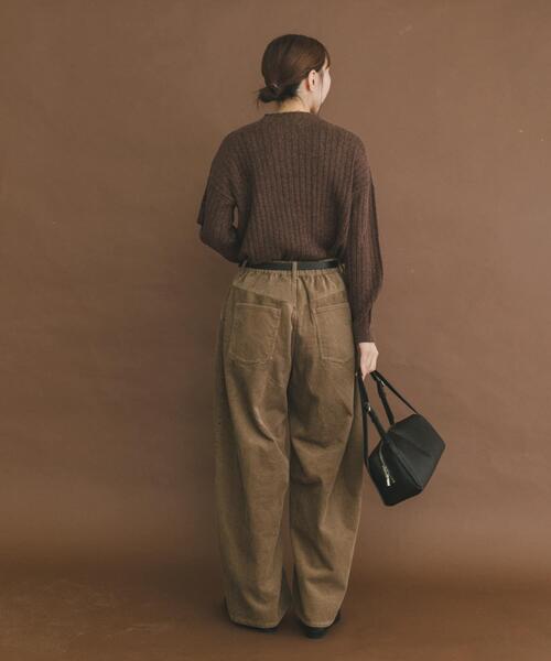 ITEMS URBANRESEARCH（アイテムズ アーバンリサーチ）の「ワイドリブラメニット（ニット/セーター・レディース・ブラウン/ピンク/グレー・FREE）」の20枚目の写真