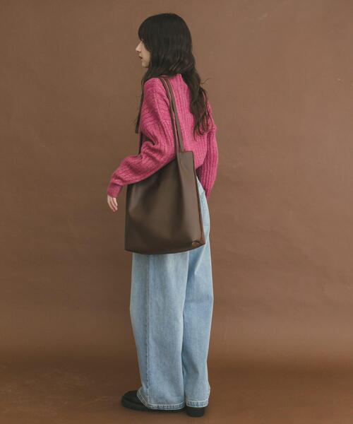 ITEMS URBANRESEARCH(アイテムズ アーバンリサーチ)の「ワイドリブラメニット(ニット/セーター・レディース・ブラウン/ピンク/グレー・FREE)」の22枚目の写真