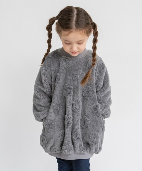 BRANSHES（ブランシェス）の「アソートボアワンピース（ワンピース・キッズ・アイボリー/ピンクベージュ/チャコールグレー・120/100/80/110/130/140/90/150）」の15枚目の写真