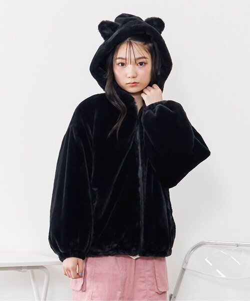 ネコミミBIGエコファーアウター（ブルゾン）｜algy（アルジー）の