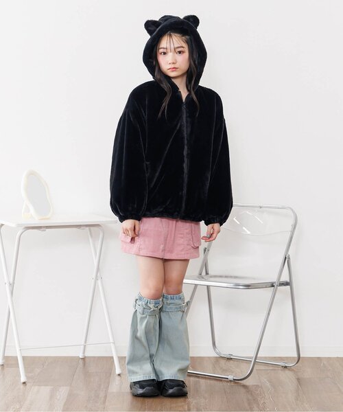 ネコミミBIGエコファーアウター（ブルゾン）｜algy（アルジー）の