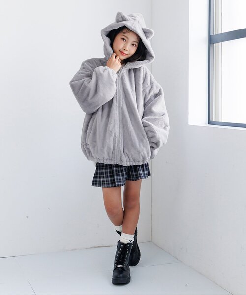 ネコミミBIGエコファーアウター（ブルゾン）｜algy（アルジー）の