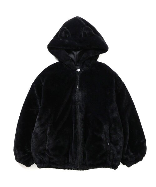 algy（アルジー）の「ネコミミBIGエコファーアウター（ブルゾン・キッズ・ブラック/グレー・XX-SMALL/X-SMALL/SMALL/MEDIUM）」の7枚目の写真