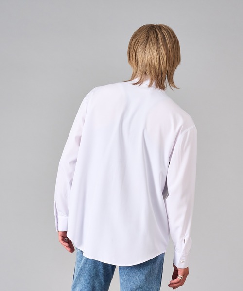 REGIEVO（レジエボ）の「王子系フリルシャツ（シャツ/ブラウス・メンズ・ブラック/オフホワイト・MEDIUM/LARGE）」の8枚目の写真
