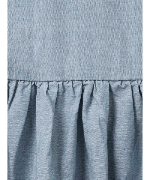 MidiUmi（ミディウミ）の「MidiUmi シャンブレーギャザーワンピース（ワンピース・レディース・ブルー/ブラック・FREE）」の6枚目の写真