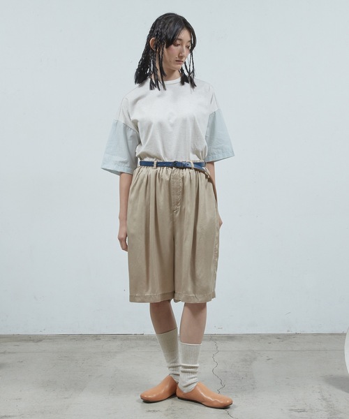 Dulcamara（ドゥルカマラ）の「シャツ切替ワイドT（Tシャツ/カットソー・メンズ・グリーン系/ホワイト系/ネイビー・0/1）」の10枚目の写真