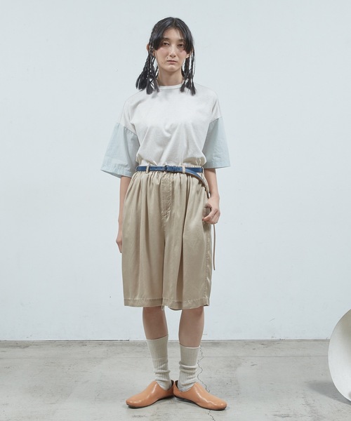 Dulcamara（ドゥルカマラ）の「シャツ切替ワイドT（Tシャツ/カットソー・メンズ・グリーン系/ホワイト系/ネイビー・0/1）」の11枚目の写真