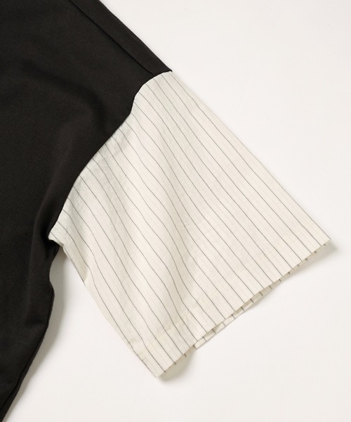 Dulcamara（ドゥルカマラ）の「シャツ切替ワイドT（Tシャツ/カットソー・メンズ・グリーン系/ホワイト系/ネイビー・0/1）」の13枚目の写真