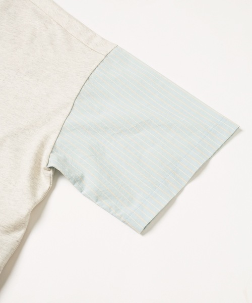 Dulcamara（ドゥルカマラ）の「シャツ切替ワイドT（Tシャツ/カットソー・メンズ・グリーン系/ホワイト系/ネイビー・0/1）」の17枚目の写真