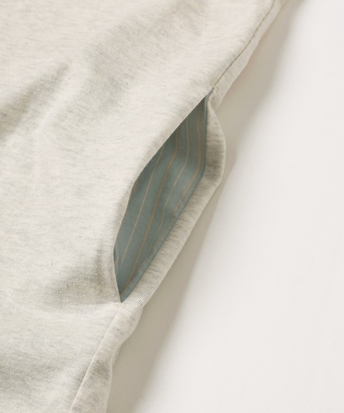 Dulcamara（ドゥルカマラ）の「シャツ切替ワイドT（Tシャツ/カットソー・メンズ・グリーン系/ホワイト系/ネイビー・0/1）」の19枚目の写真