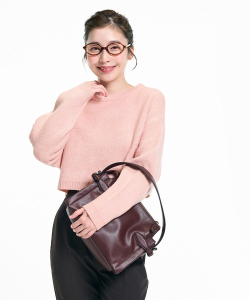 coca(coca)(コカ)の「縮絨ニットクロップド丈トップス(ニット/セーター・レディース・ブラウン/ライトピンク/グレー・L/M/S)」の12枚目の写真