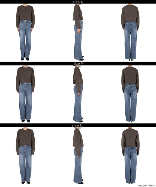 coca(coca)(コカ)の「縮絨ニットクロップド丈トップス(ニット/セーター・レディース・ブラウン/ライトピンク/グレー・L/M/S)」の19枚目の写真