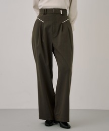 UNITED TOKYO | 【再入荷なし！】プレートループパンツ｜ウォッシャブル/防シワ/ストレッチ/オフィスカジュアル/細見え/春服(スラックス)