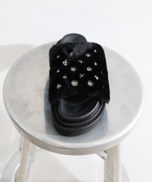 TOGA PULLA 黒 コンチョサンダル40 25.0 TOGA PULLA 黒 コンチョ