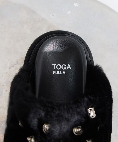 TOGA PULLA/トーガプルラ】FUR CONCHO SANDALS/ファーコンチョサンダル