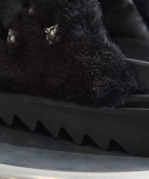 TOGA PULLA/トーガプルラ】FUR CONCHO SANDALS/ファーコンチョサンダル