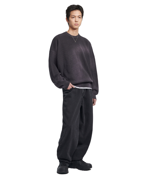 NOMANUAL(NOMANUAL)の「SPRAY DYEING KNIT - CHARCOAL(ニット/セーター・レディース・その他・SMALL/MEDIUM/LARGE/X-LARGE)」の3枚目の写真