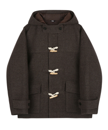 TRILLION（トリリオン）の「Unisex Balmacan Duffel Short Coat_BROWN（ダッフルコート）」