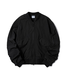 Verdnt（バーダント）の「シャーリングナイロンクロップジャケット[ブラック]（ナイロンジャケット）」