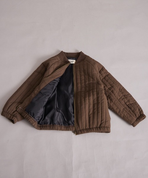 PAIRMANON STREET（ペアマノンストリート）の「中わた キルティング バックロゴ ブルゾン【PAIRMANON STREET】（MA-1・キッズ・ブラック/ブラウン/ネイビー・100/110/120/130/140/150/160/90）」の20枚目の写真