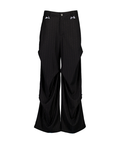 SETUP-EXE(セットアップイーエックスイー)の「RIBBON STRIPE SLACKS / BLACK(スラックス・レディース・その他・SMALL/MEDIUM)」の2枚目の写真