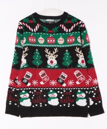 【欧州航路】クリスマスツリーニットプルオーバー