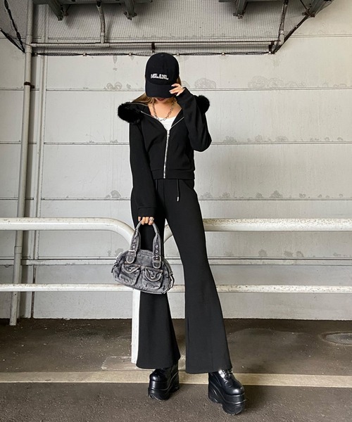 non-hedge（ノンヘッジ）の「デニム2WAYミニショルダーバッグ（ショルダーバッグ・レディース・ブラック/ブルー・FREE）」の3枚目の写真