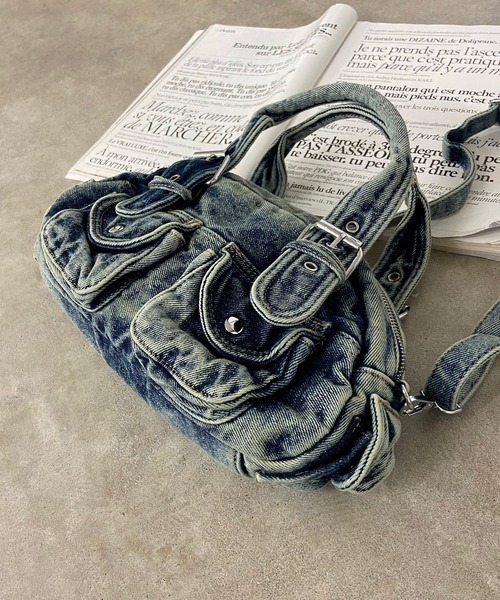 non-hedge（ノンヘッジ）の「デニム2WAYミニショルダーバッグ（ショルダーバッグ・レディース・ブラック/ブルー・FREE）」の19枚目の写真