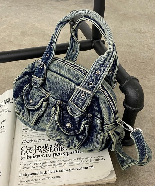 non-hedge（ノンヘッジ）の「デニム2WAYミニショルダーバッグ（ショルダーバッグ・レディース・ブラック/ブルー・FREE）」の20枚目の写真