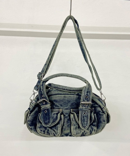 non-hedge（ノンヘッジ）の「デニム2WAYミニショルダーバッグ（ショルダーバッグ・レディース・ブラック/ブルー・FREE）」の21枚目の写真