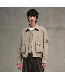 LMOOD（エルムード）の「Shepherd wool blouson jacket twill beige（MA-1）」