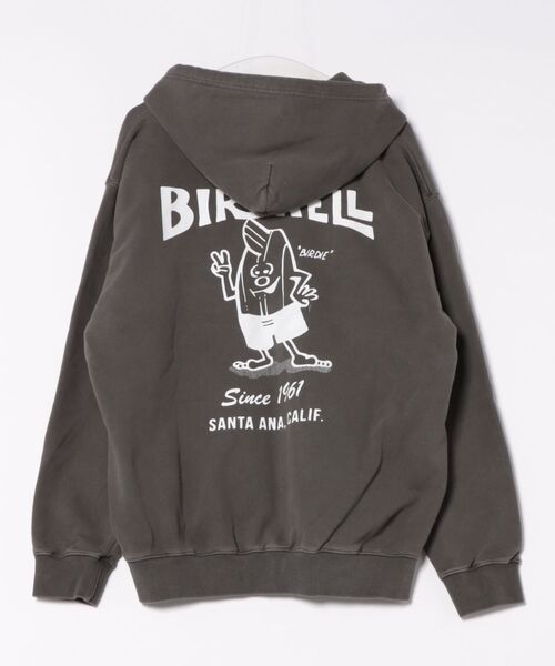 BIRDWELL(バードウェル)の「【BIRDWELL/バードウェル】61 PGM ZIP HOODIE-JP 日本別注 ピグメント加工 ブランドロゴ バックプリント ジップアップパーカー フーディー(パーカー・メンズ・グレー・LARGE/MEDIUM/X-LARGE)」の4枚目の写真