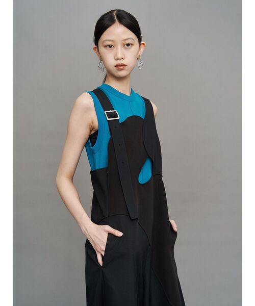 UN3D.（アンスリード）の「WAVE ASYMMETRY AIO / ウェーブアシンメトリーオールインワン（つなぎ/オールインワン・レディース・ブラック/グレー・36/38）」の14枚目の写真