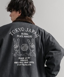 KRIFF MAYER | KRIFF MAYER クリフメイヤー バックグラフィックプリント裏ボアデッキジャケット 2525109(ミリタリージャケット)