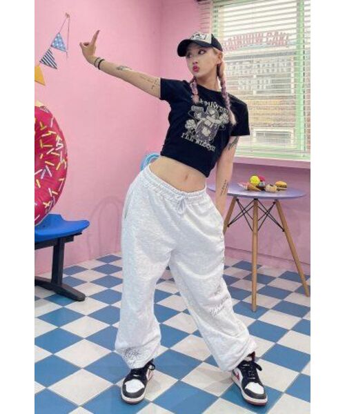 IFYOUWANT（イフユーウォント）の「DIA balloon joger sweatpants whitegray（スウェットパンツ・レディース・その他・LARGE/MEDIUM）」の9枚目の写真
