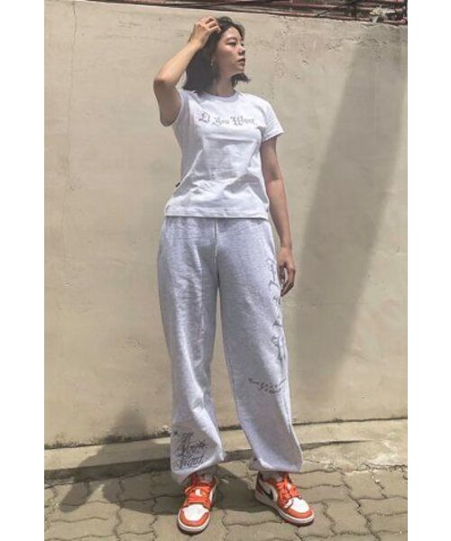 IFYOUWANT（イフユーウォント）の「DIA balloon joger sweatpants whitegray（スウェットパンツ・レディース・その他・LARGE/MEDIUM）」の2枚目の写真