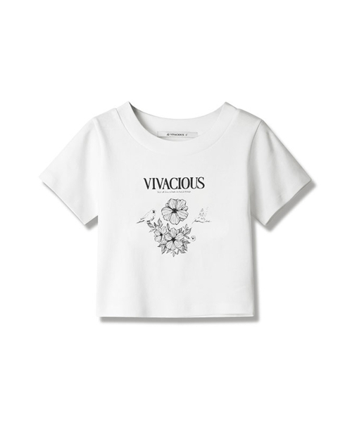 Vivacious(ビバシャス)の「Forest Crop T-shirt - 3COL(Tシャツ/カットソー・レディース・ブラック/ホワイト/チャコール・MEDIUM/SMALL)」の5枚目の写真
