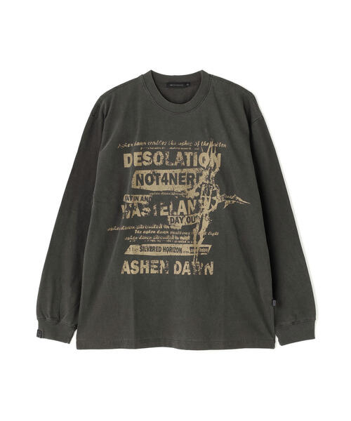 NOT4NERD(ノットフォーナード)の「NOT4NERD/ノットフォーナード/Poster Ashen Dawn Pigment Long Sleeve(Tシャツ/カットソー・メンズ・チャコールグレー/ベージュ・L/XL/M)」の11枚目の写真