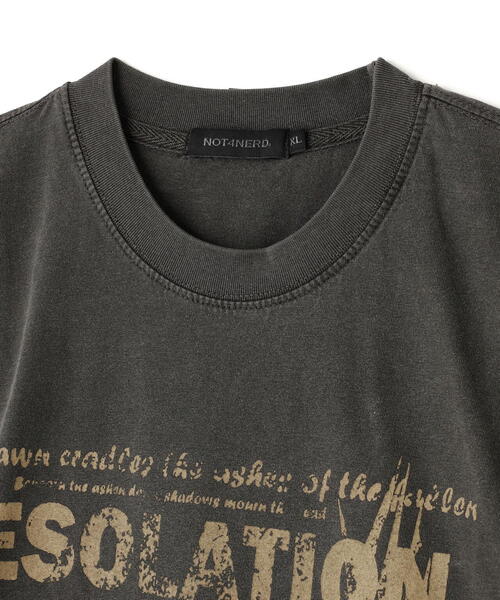 NOT4NERD(ノットフォーナード)の「NOT4NERD/ノットフォーナード/Poster Ashen Dawn Pigment Long Sleeve(Tシャツ/カットソー・メンズ・チャコールグレー/ベージュ・L/XL/M)」の13枚目の写真