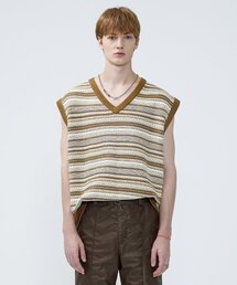 MARTIN PLAN（マーティンプラン）の「Mixed Weaving Knit Vest - BEIGE（ベスト）」