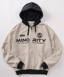 SlashDate（スラッシュデイト）の「【84】ヴィンテージライク ピグメント加工 配色 ジップパーカー/裏毛/ロゴ＆ワンポイント刺繍（パーカー）」