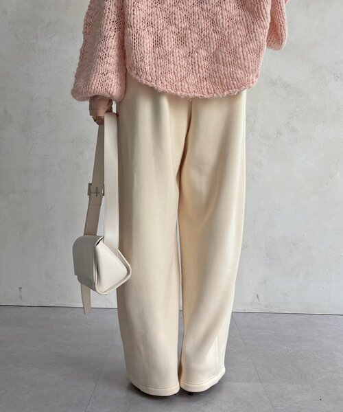 DouDou(ドゥドゥ)の「ボンバーヒートスウェットパンツ(その他パンツ・レディース・グレー/アイボリー・38/36)」の10枚目の写真