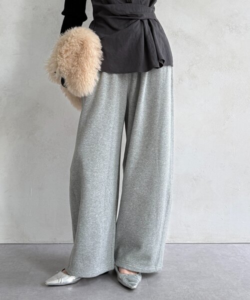 DouDou(ドゥドゥ)の「ボンバーヒートスウェットパンツ(その他パンツ・レディース・グレー/アイボリー・38/36)」の18枚目の写真