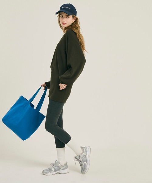 coca（coca）（コカ）の「Vネックニットチュニック（チュニック・レディース・ブラック/カーキ・L/M/S）」の12枚目の写真