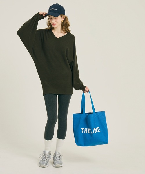 coca（coca）（コカ）の「Vネックニットチュニック（チュニック・レディース・ブラック/カーキ・L/M/S）」の15枚目の写真