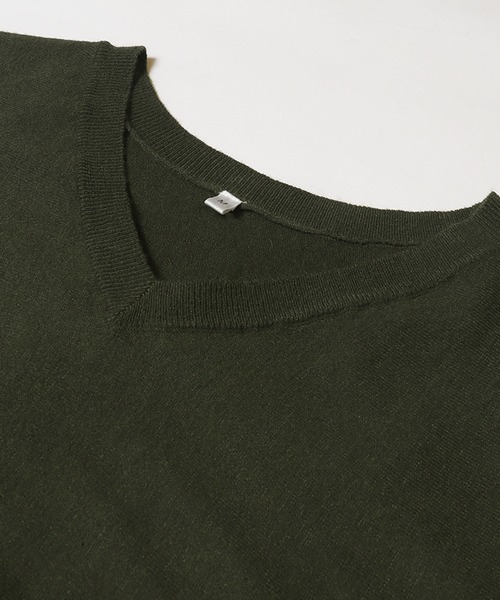 coca（coca）（コカ）の「Vネックニットチュニック（チュニック・レディース・ブラック/カーキ・L/M/S）」の17枚目の写真