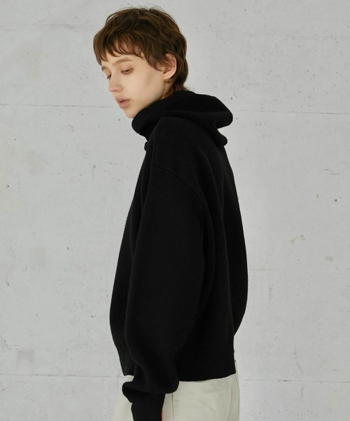 【LA PEAU DE GEM】knit hoodie/ニットフーディ LA PEAU DE GEM】knit hoodie/ニットフーディ（パーカー）｜LA PEAU DE