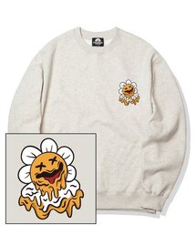 MELTING DAISY LOGO クルーネック - アイボリー