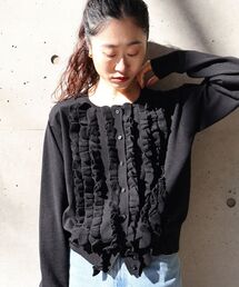 le.coeur blanc | フロントフリルニットカーデ(カーディガン/ボレロ)